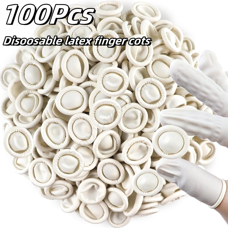 Disposable Gloves Nitrile - 100Pcs Disposable Finger Cover Rubber Gloves