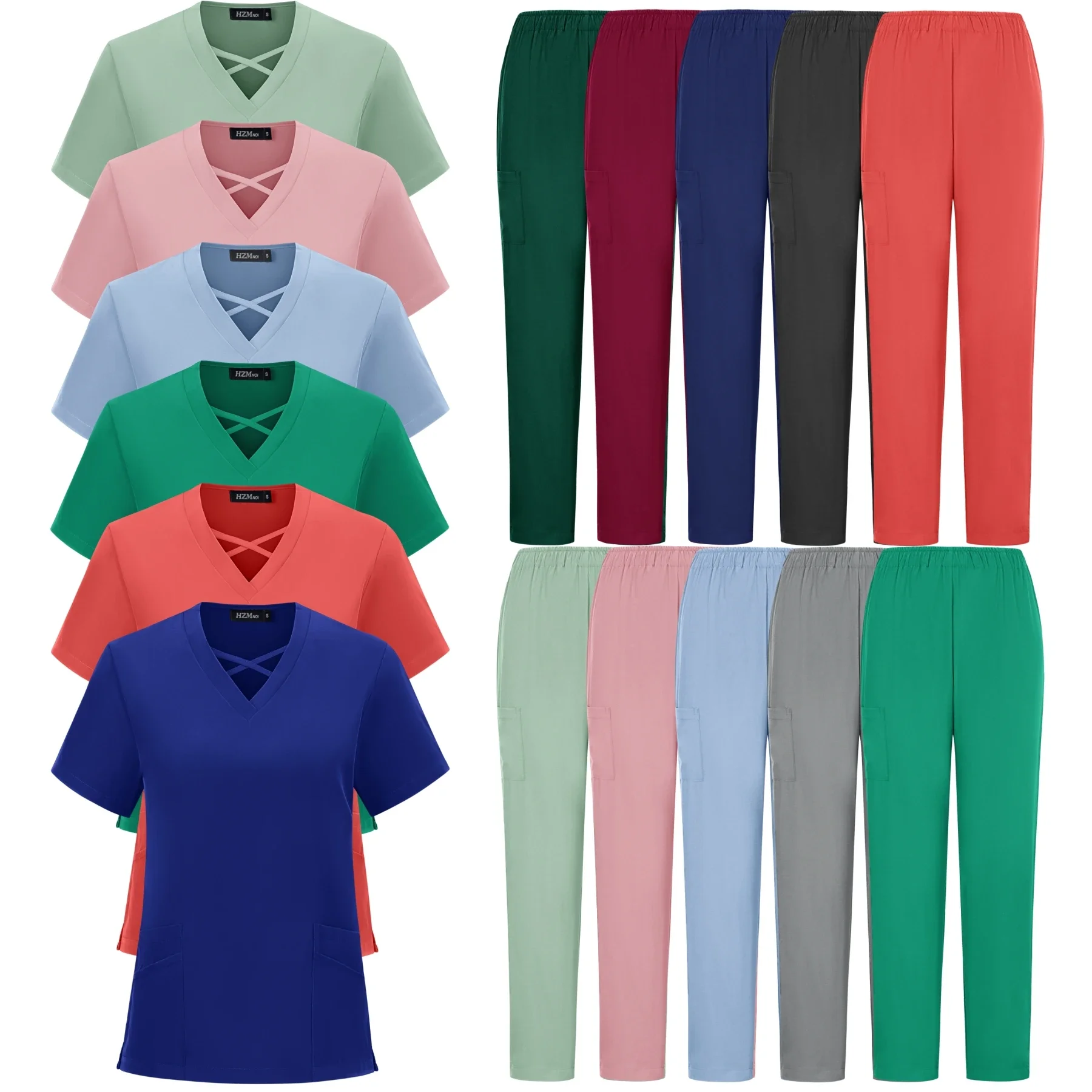 Medical X - Solid Color Scrub Tops Pet Hospital