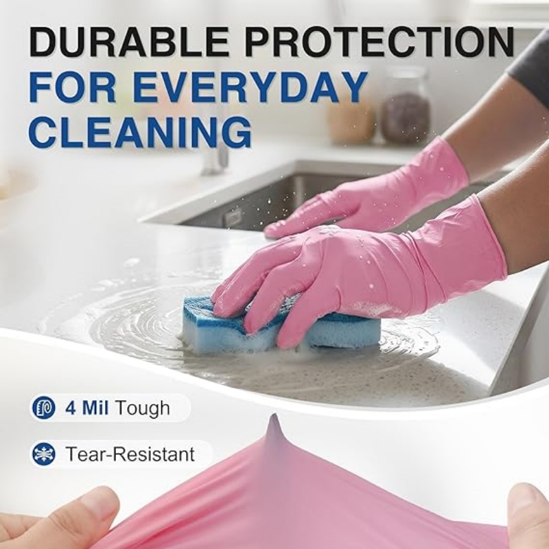 Pink Nitrile Disposable Gloves - огляд і ціна Disposable Gloves Nitrile