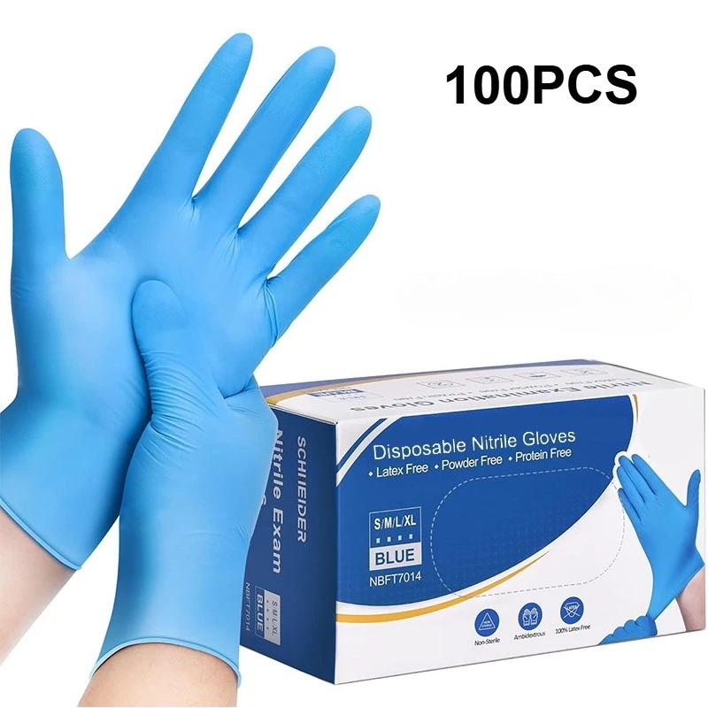 100PCS Blue Nitrile Disposable - огляд і ціна Disposable Gloves Nitrile