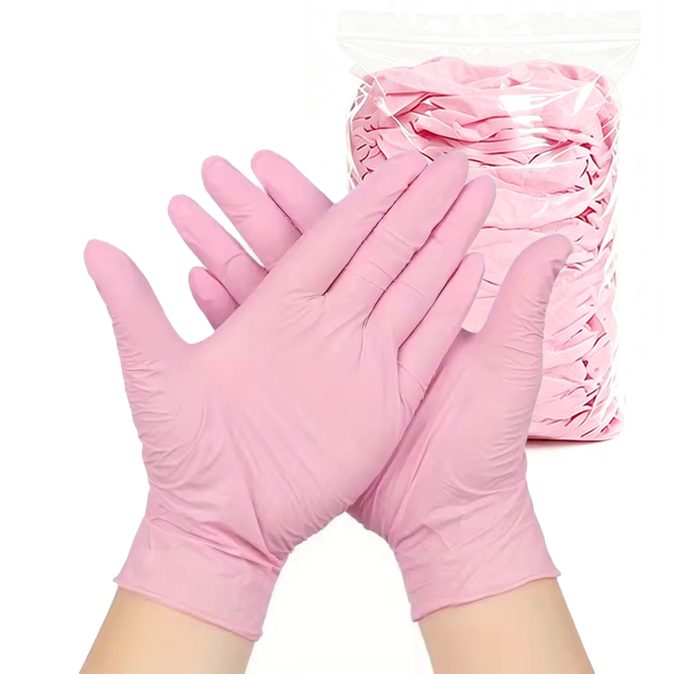 50/100PCS Light Pink Nitrile G - огляд і ціна Disposable Gloves Nitrile