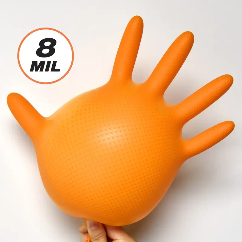 Heavy Duty Orange Nitrile Glov - огляд і ціна Disposable Gloves Nitrile