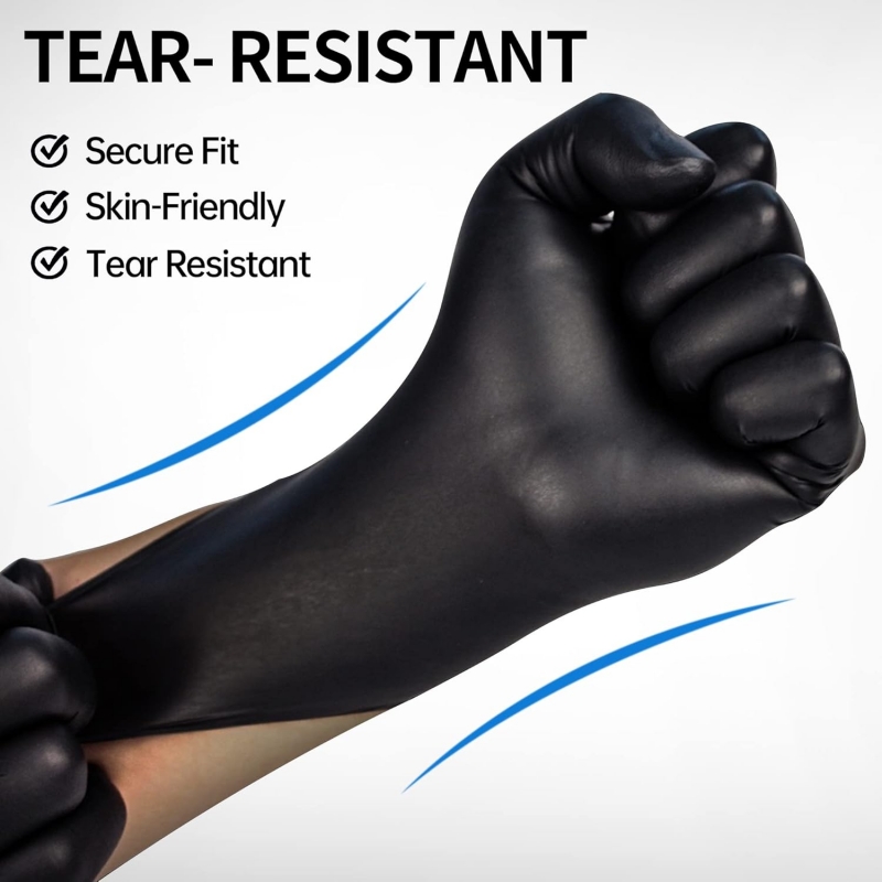 100PCS Black Nitrile Gloves Di - огляд і ціна Disposable Gloves Nitrile