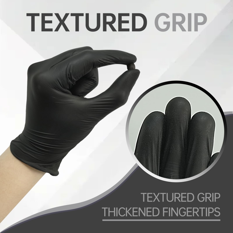 100PCS Black Nitrile Gloves Di - огляд і ціна Disposable Gloves Nitrile
